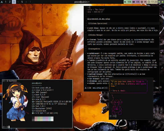 screenshot de meu setup